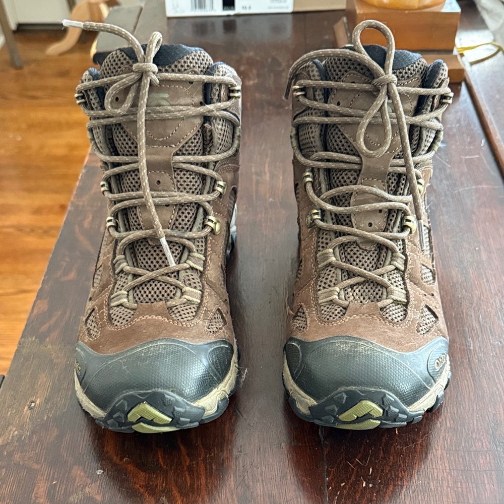 Oboz Men's Brown Hiking Boots - mid bdry Lace Up Trail Shoes size 12